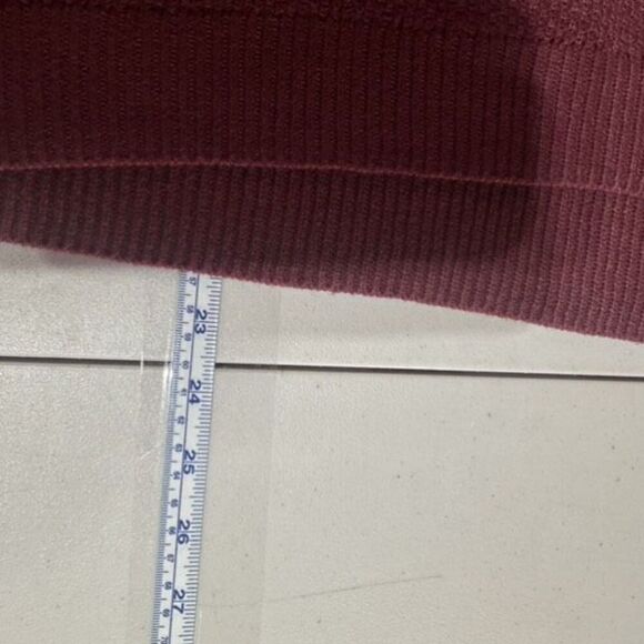 Max Studio Women’s Textured Cowl Neck Cranberry Red Cozy Sweater Size Medium - Picture 6 of 10